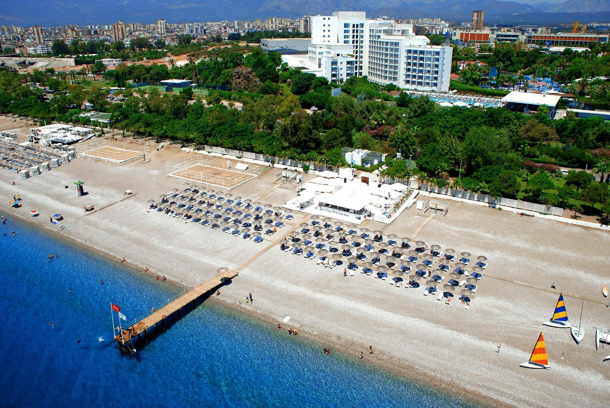 Hotel Su & Aqualand Αττάλεια Εξωτερικό φωτογραφία Aerial view of the beach